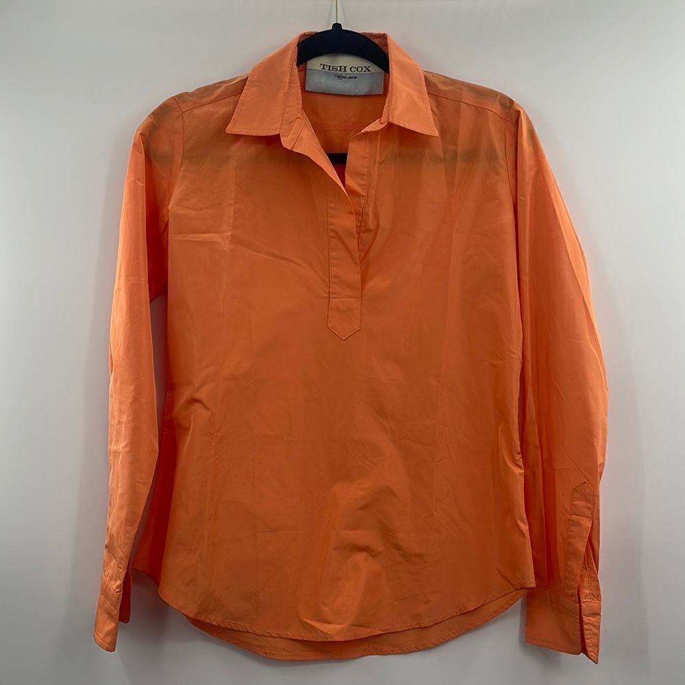 3for$20 Tish Cox Orange pull over Blouse size XS